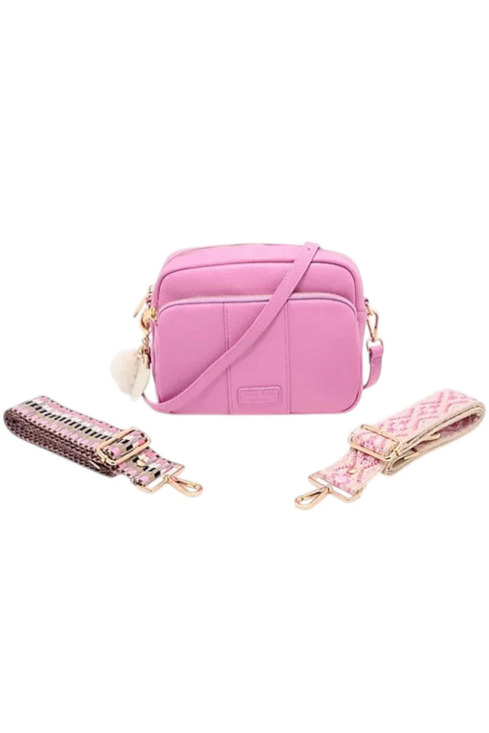 Pom Pom London Handbags - Pom Pom London Original Plus Crossbody Bag Peony Pink